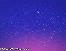 Dark blue skies filled with stars